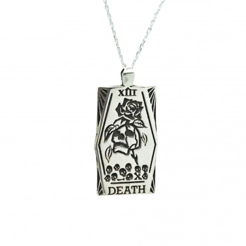 Death Tarot Card Necklace 